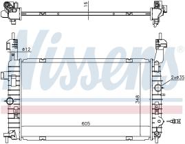 Nissens 630747 - RADIADOR VAUXHALL MERIVA A(03-)1.6
