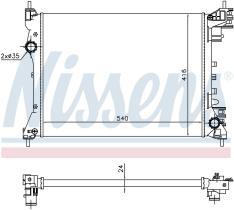 Nissens 630753 - RADIADOR VAUXHALL COMBO(12-)1.4 I 1