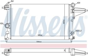 Nissens 632231 - RADIADOR OPEL VECTRA A(88-)1.4