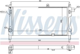 Nissens 632381 - RADIADOR VAUXHALL ASTRA B(84-)1.2
