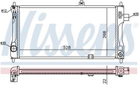 Nissens 632421 - RADIADOR OPEL ASCONA C(81-)1.3