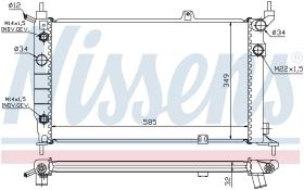 Nissens 63253A - RADIADOR VAUXHALL ASTRA F(91-)1.6 I