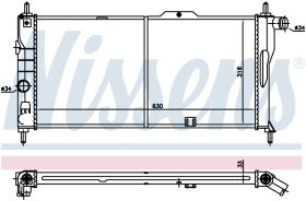 Nissens 632731 - RADIADOR OPEL KADETT E(84-)1.8 I