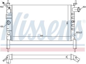  632761 - RADIADOR VAUXHALL ASTRA F(91-)1.4 I