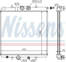 Nissens 63691 - RADIADOR PEUGEOT 307(3_)(00-)1.4 I