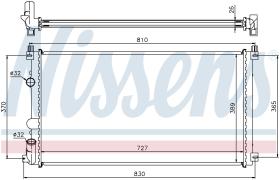 Nissens 63824A - RADIADOR VAUXHALL MOVANO A(98-)1.9