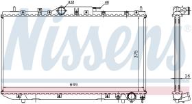 Nissens 64643A - RADIADOR TOYOTA AVENSIS(T22#)(97-)2