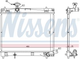 Nissens 646868 - RADIADOR SUBARU TREZIA(10-)1.33 I