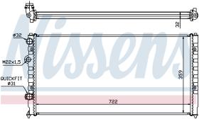 Nissens 65252 - RADIADOR VOLKSWAGEN PASSAT B4(3A.35