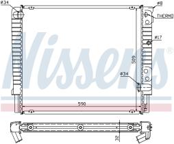 Nissens 65508A - RADIADOR VOLVO 740(744.745)(82-)2.4