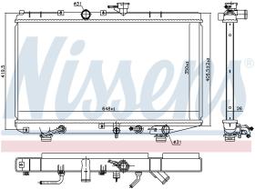  66625 - RADIADOR KIA RIO I(DC)(00-)1.5 I 16