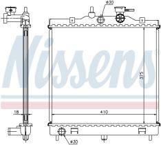 Nissens 66655 - RADIADOR KIA PICANTO(BA)(04-)1.1