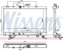 Nissens 66663 - RADIADOR KIA RIO I(DC)(00-)1.5 I 16