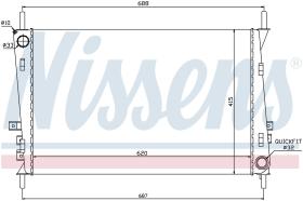 Nissens 66704 - RADIADOR JAGUAR X-TYPE(CF1)(01-)3.0