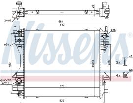Nissens 66706 - RADIADOR JAGUAR XF(X250)(08-)2.7 D