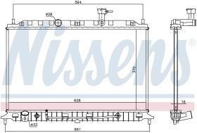 Nissens 66770 - RADIADOR KIA RIO II(JB)(05-)1.4 I 1