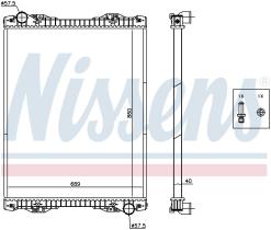 Nissens 672590 - RADIADOR SCANIA BUS F-.K-.N-SERIES(