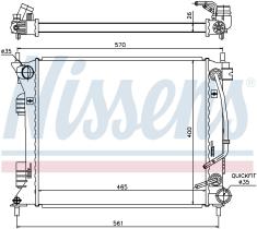 Nissens 675008 - RADIADOR HYUNDAI VELOSTER (FS) (11-