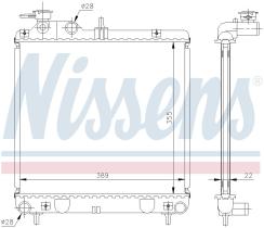 Nissens 67500A - RADIADOR HYUNDAI AMICA(98-)1.0 I 12