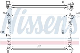 Nissens 68002A - RADIADOR SAAB 9-5(YS3E)(97-)2.2 TID
