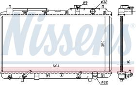 Nissens 681021 - RADIADOR HONDA CR-V(RD)(95-)2.0 I 1