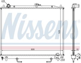 Nissens 68181A - RADIADOR MITSUBISHI MONTERO(V80.90)