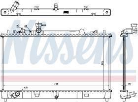 Nissens 68507 - RADIADOR MAZDA 6(GH)(07-)2.0 I 16V