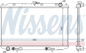 Nissens 68725 - RADIADOR NISSAN ALMERA TINO(V10)(00