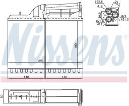 Nissens 70502 - CALEFACTOR ALPINA B10(E34)3.0 I