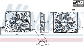 Nissens 850017 - VENTILADOR NISSAN QASHQAI(J10)(07-)