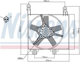 Nissens 85056 - VENTILADOR MAZDA 121 III(JASM.JBSM)