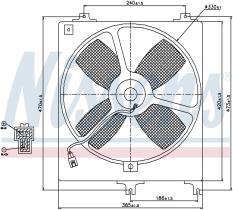 Nissens 85069 - VENTILADOR MAZDA 626 III(GD.GV)(87-