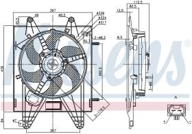 Nissens 85166 - VENTILADOR FIAT MAREA(185)(96-)1.6