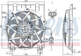 Nissens 85197 - VENTILADOR OPEL COMBO(00-)1.6 I