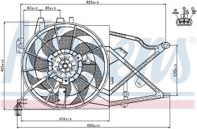 Nissens 85208 - VENTILADOR OPEL VECTRA B(95-)2.5 I