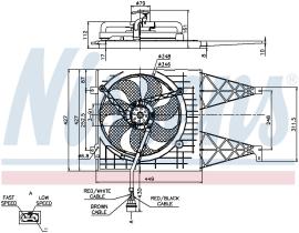 Nissens 85249 - VENTILADOR SEAT TOLEDO II(1M2)(98-)