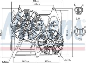 Nissens 85271 - VENTILADOR KIA SORENTO I(BL)(02-)3.