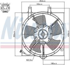 Nissens 85281 - VENTILADOR NISSAN PRIMERA(P11.W11)(