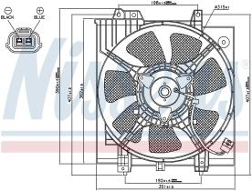 Nissens 85284 - VENTILADOR SAAB 9-2X(04-)2.5 I 16V