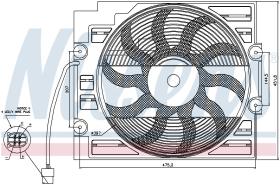 Nissens 85421 - VENTILADOR ALPINA D10(E39)3.0 BITUR