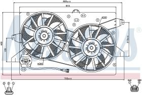 Nissens 85483 - VENTILADOR FORD MONDEO III(GE)(00-)