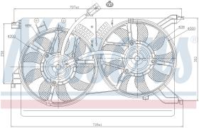 Nissens 85523 - VENTILADOR OPEL VECTRA C(02-)2.0 16