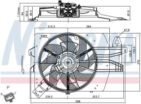 Nissens 85537 - VENTILADOR FORD ESCORT V-VI(EA)(90-