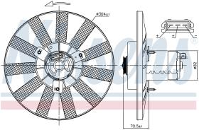 Nissens 85539 - VENTILADOR VOLKSWAGEN GOLF III(1H)(