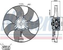 Nissens 85543 - VENTILADOR VOLKSWAGEN BEETLE (9C1.1