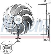 Nissens 85545 - VENTILADOR SEAT TOLEDO II(1M2)(98-)