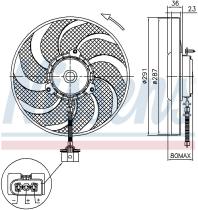 Nissens 85545 - VENTILADOR SEAT TOLEDO II(1M2)(98-)