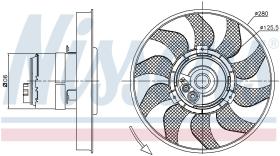 Nissens 85619 - VENTILADOR VOLKSWAGEN TRANSPORTER T