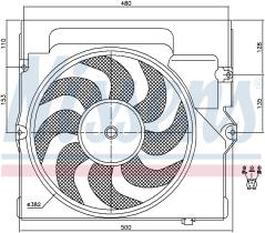 Nissens 85645 - VENTILADOR BMW 3 E36(90-)316 I