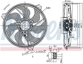 Nissens 85662 - VENTILADOR PEUGEOT 206(2)(98-)2.0 I